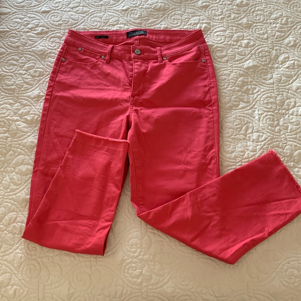 Talbots dark pink cropped jeans size 6